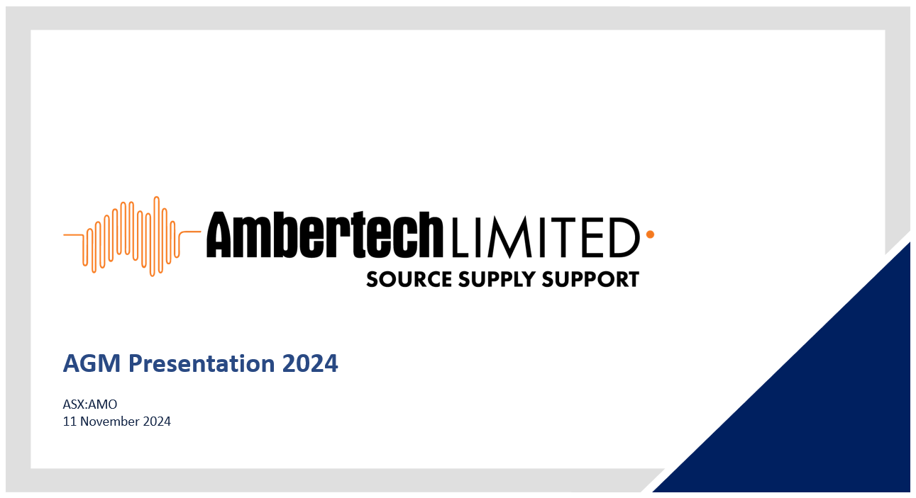 AGM Presentation 2024