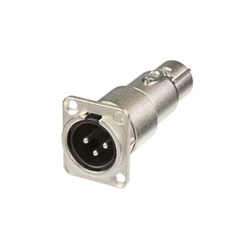 MALE TO FEMALE D-FLANGE CHASSIS MOUNT CONNECTOR