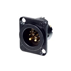 XLR 10 pin male D chassis connector DLX series