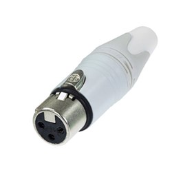 FEMALE 3-PIN LINE CONNECTOR WHITE HOUSING