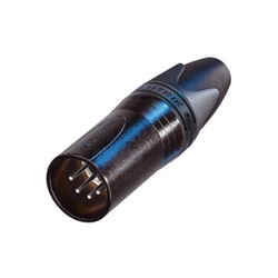 MALE 5-PIN LINE CONNECTOR BLACK/SILVER PINS