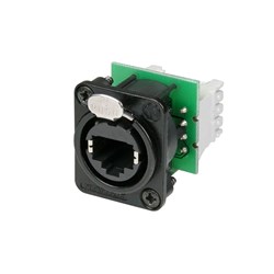 D-TYPE PANEL RECEPTACLE IDC 110 PUNCH-DOWN BLACK