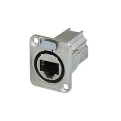 D-SIZE PANEL RECEPTACLE, SHIELDED, FEEDTHROUGH, NICKEL HOUSING