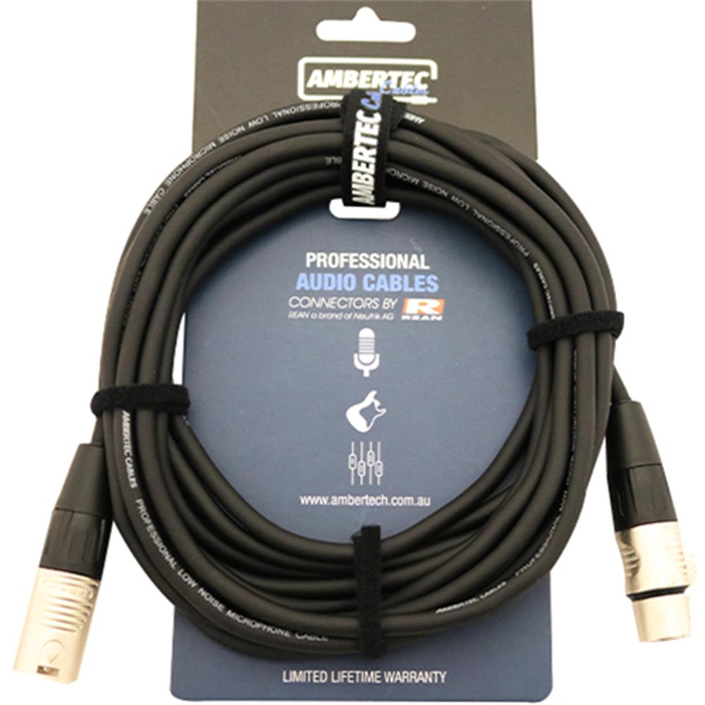 Microphone cable 20m REAN XLR MF Ambertec Cables Amber Tech