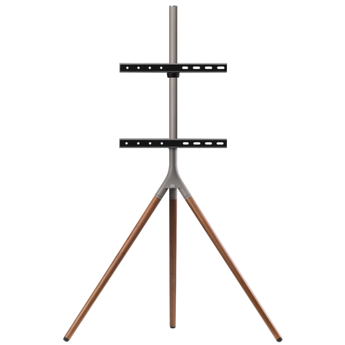 OFA Designer TV Stand Walnut and Gun metal DARK