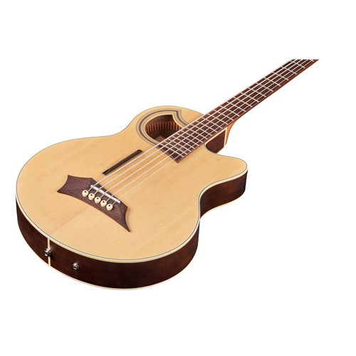 RockBass Alien Deluxe Hybrid Thinline 5-String Natural Transparent High Polish