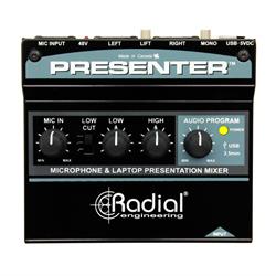 Radial PRESENTER - AV presentation interface w/ USB, 3.5mm, & Mic ins, Stereo balanced outs 