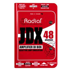 Radial JDX 48 - Class-A Reactive DI Box for Guitar Amp - +48V Phantom Powered / 15VDC  