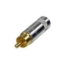 Metal RCA plug male gold plated contacts
