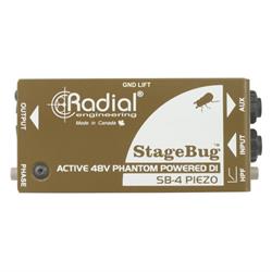 Radial SB-4 - Compact active DI for piezo pickups, low-cut filter, 48V phantom 